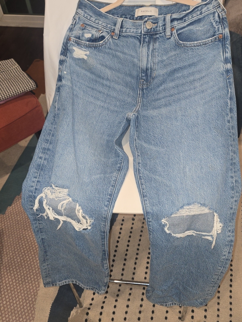 PacSun Light Blue Distressed Relaxed Jeans